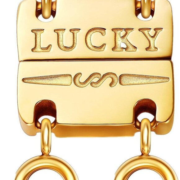 Other - Lucky Necklace Layering Clasp 18K Gold and Silver Strong Multiple Necklace Clasp